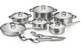 SMTE - Heavy Bottom Stainless Steel Cookware Set - 15 Piece