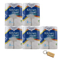 SMTE - Quality Paper TowelKitchen Towel10 Rolls 50Sheets with  Keychain