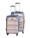 SMTE - Le Emporer Lightweight 2 Piece Luggage SetSuitcase with Corner ProtectorsRose Gold