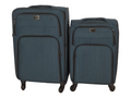 SMTE - Trolley 2 Piece Travel Luggage Spinner -Fabric - Blue