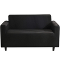 SMTE - Elastic Sofa Slipcover2 Seater Couch Cover PetProof Easy WashableBlack
