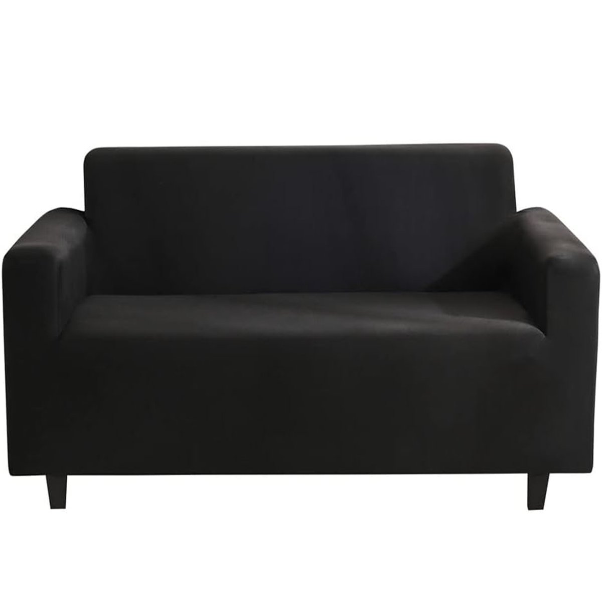 SMTE - Elastic Sofa Slipcover2 Seater Couch Cover PetProof Easy WashableBlack