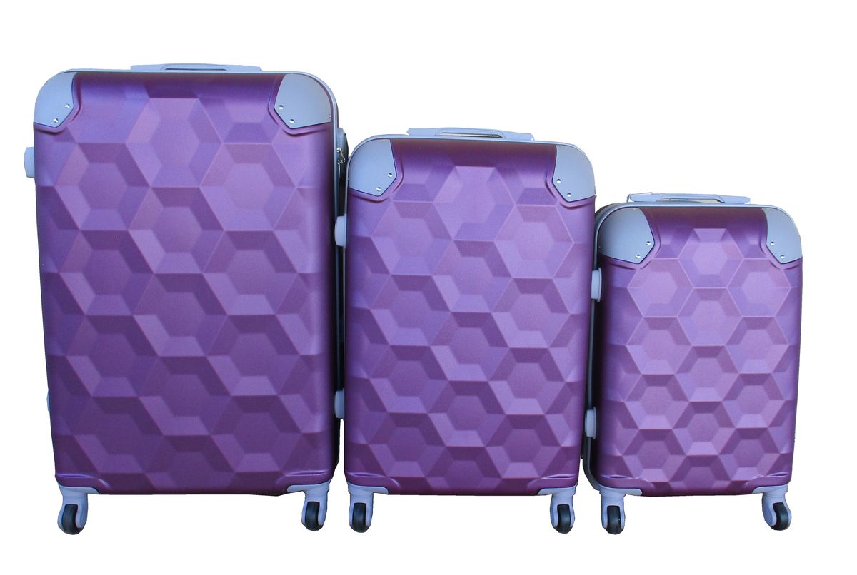 SMTE - 3 Piece Luggage Set - Purple