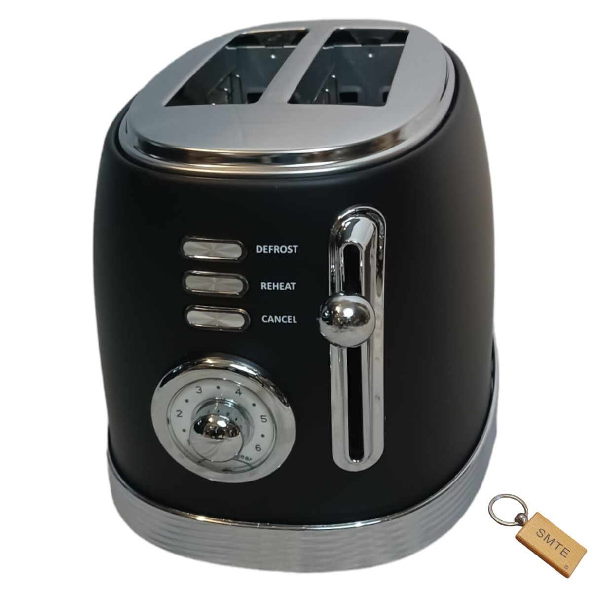 SMTE - Sleek and Efficient 2Slice Toaster for Perfect Breakfasts+ keyring