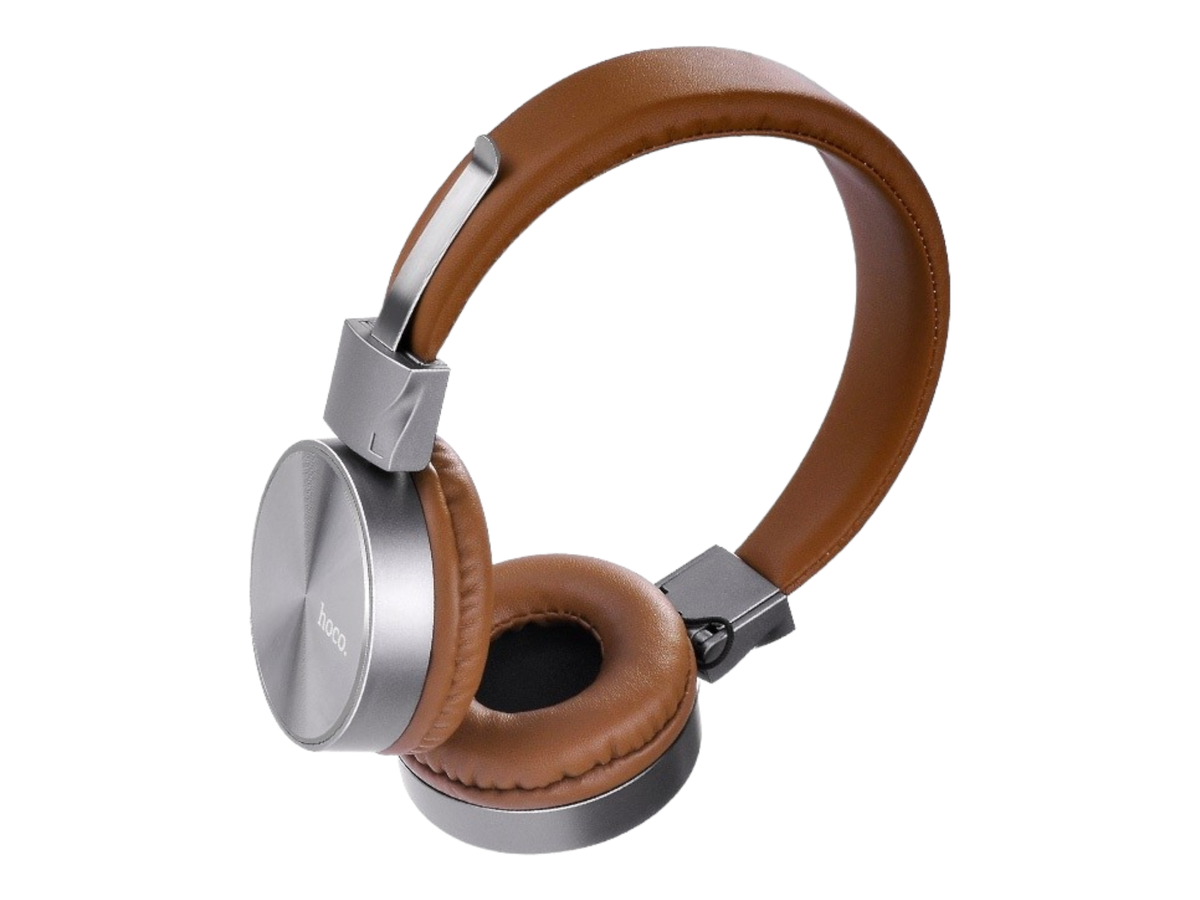 SMTE - Wired headphones "W2" adjustable head beam with mic - Brown