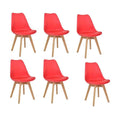 SMTE - 6 Pack Cushioned Seat Dining Chairs