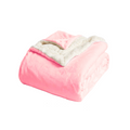 SMTE - Ultra Soft Sherpa Blanket - 180 x 200cm - Candy Pink