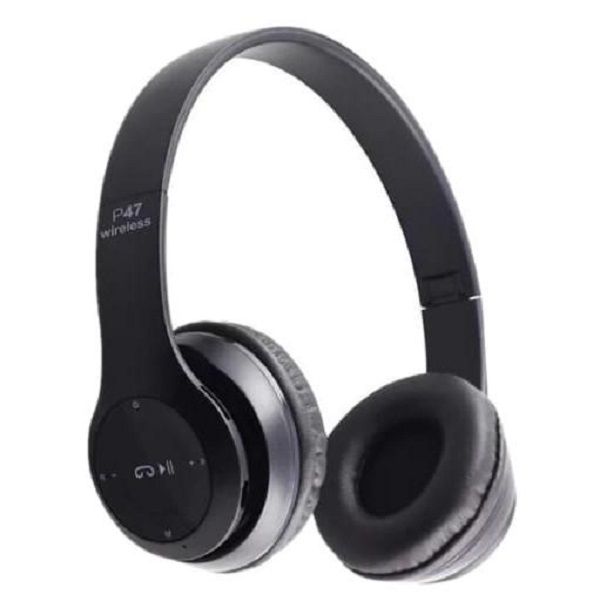 SMTE - GLS P47 Noise Cancelation Bluetooth Wireless Headphones - Black
