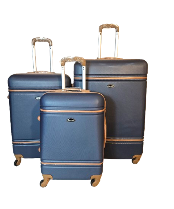 SMTE - Begin Again 3Piece Hard Shell ABS Luggage SetDark Blue