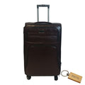 SMTE - Premium Leather Suitcase Large 75cm with  Keyring1 PieceDark Brown