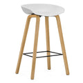 SMTE - Modern Armless Bar Stool - White