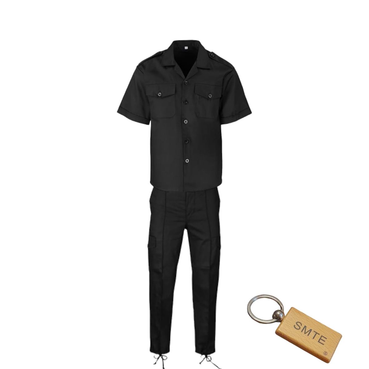 SMTE - Black Combat Suit Top & BottomUnleash Your Power &  KeyringM