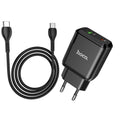 SMTE - Hoco  N5  Super Fast Charging Set - PD 20W + QC3.0 Dual Port - Black