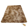 SMTE - Luxurious Fluffy Carpet: Softness and Style for Your Space with  KeyringBrown Mix