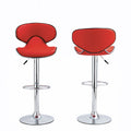 SMTE - Lilly PVC Bar Stool 2 in 1 Set - Red