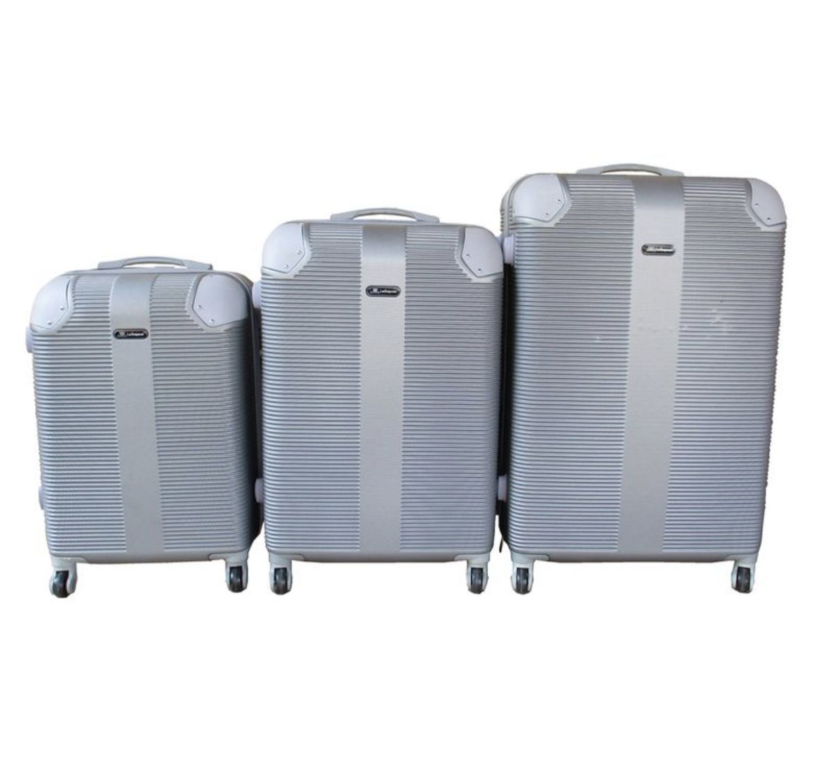 SMTE - Expert Travel Ware - 3 Piece Luggage Set - Silver