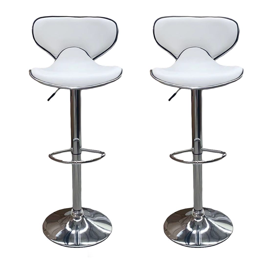 SMTE - Bar Stools Cosy Adjustable - Elegant Pure White
