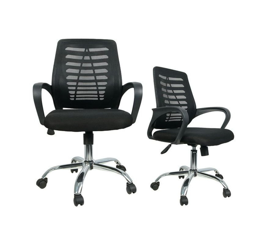 SMTE - Ergonomic Mesh 360° Swivel Office Chair With Armrest - Pack of 2