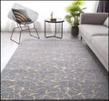 SMTE - Soft Metallic Marble Pattern Design 160x200cm Carpet - Grey
