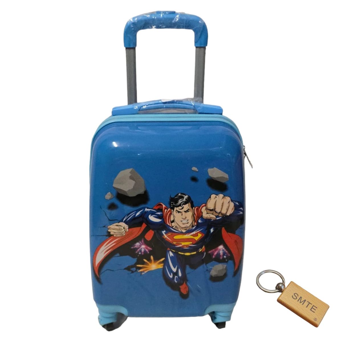 SMTE - Quality Kiddies Cartoons Hand Luggage/ Suitcase for Kids X6 Superman