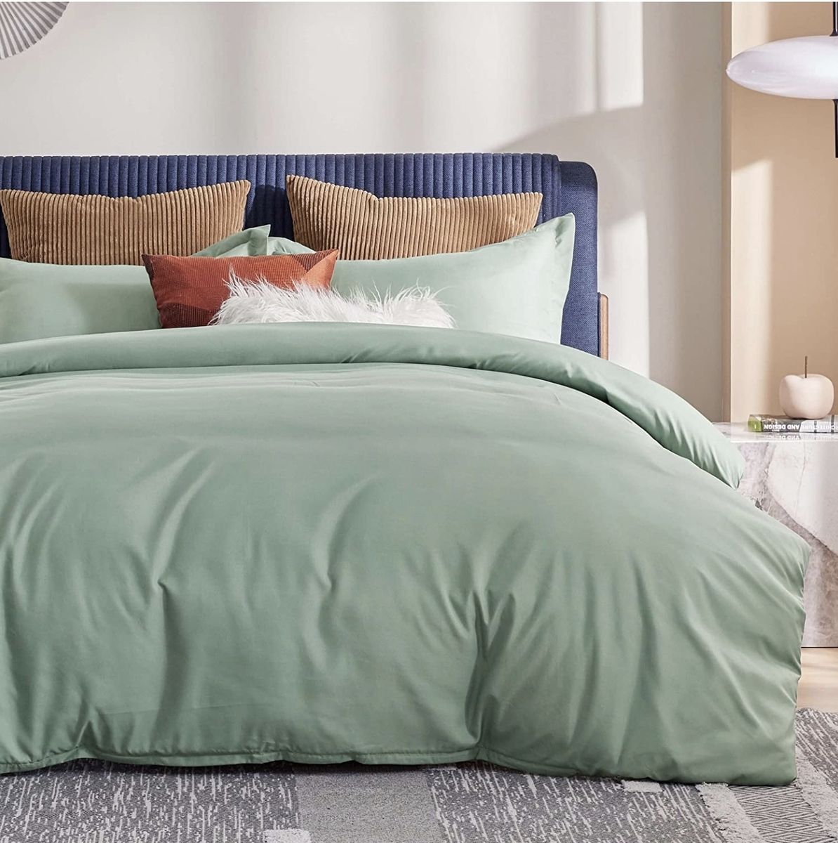SMTE - High Quality Fabric Ace Premium Duvet Covet Set - Green - Queen