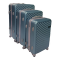 SMTE - Acesa - Quality 3 Piece Hard Outer Shell Z-Type Travel Luggage Suitcase Set - Sky Blue