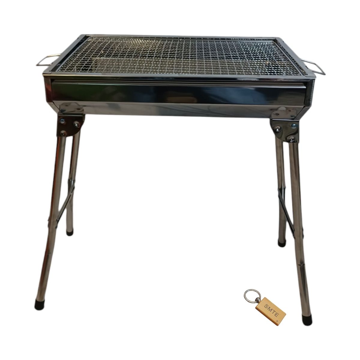 SMTE - Compact Stainless Steel Portable Grill s/s slj2 + Keyring