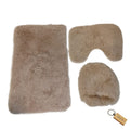 SMTE - Sumptuous Comfort: Plush and Fluffy Toilet Seat Cover+ KeyringBrown