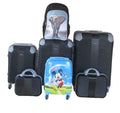 SMTE - 5Piece ABS Luggage Trolley Set , Mickey Case & Elephant Schoolbag
