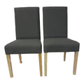 SMTE - Stylish Quality Dining Room Chair Set of 2 - Assembled - Grey