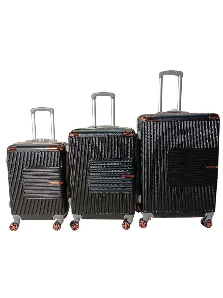 SMTE - 3Piece Hard Shell Suitcase SetBlack (Code: 158)
