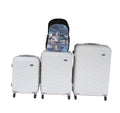 SMTE - White 3Piece Hardshell Luggage Set with Spinner Wheels