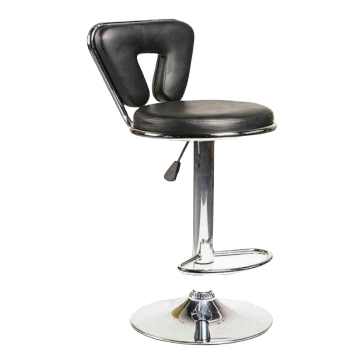 SMTE - High Back Swivel Bar StoolBlack