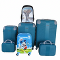 SMTE - 5Piece ABS Luggage Set with Spinner Wheels, Kids Mickey & Elephant Bag