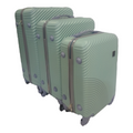 SMTE - Sastro Quality Hard Shell Suitcase Set 3 Piece - Wave - Light Green