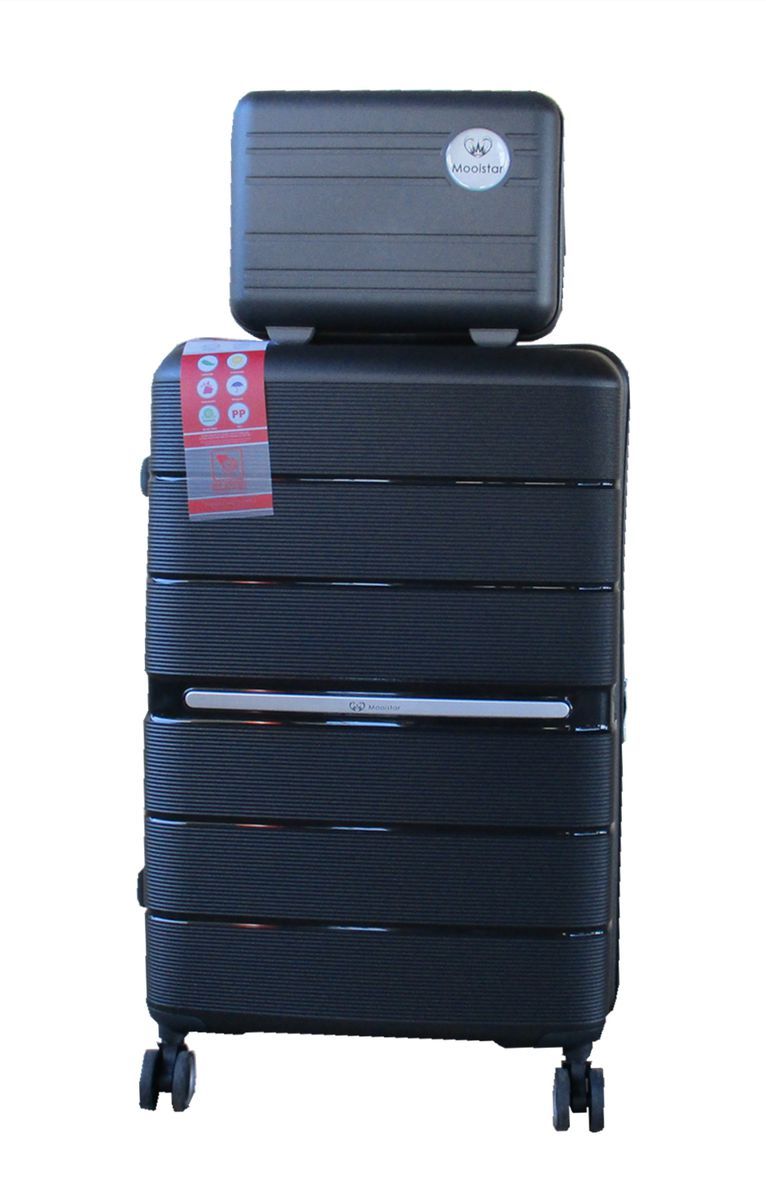 SMTE - Unbreakable Travel Luggage 2 Piece Suitcases Spinner - 22" - Black
