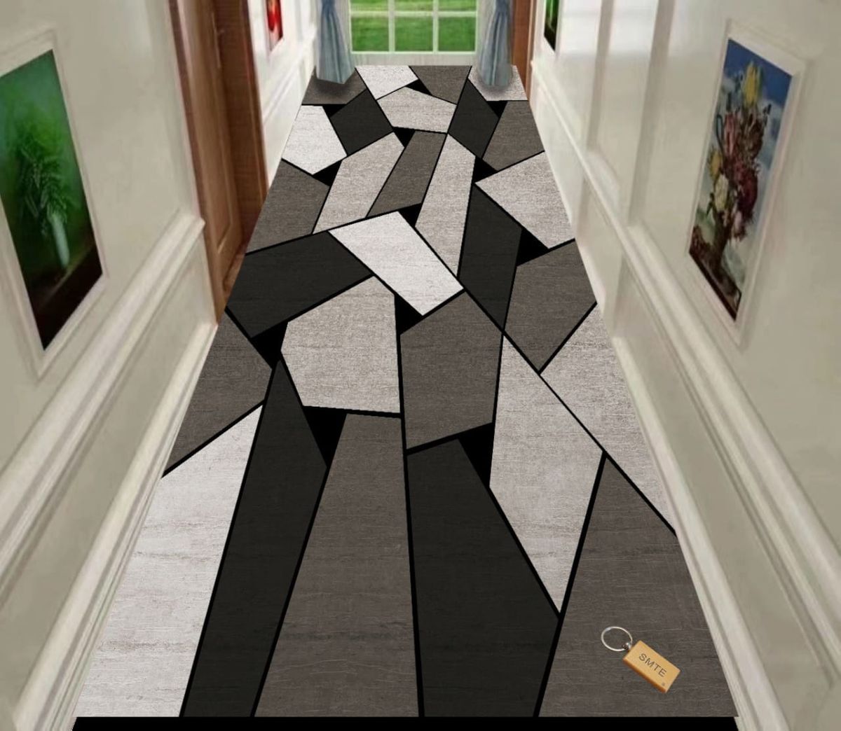 SMTE - 80cm by 200cmModern 3D Geometric Design Area Rug A9