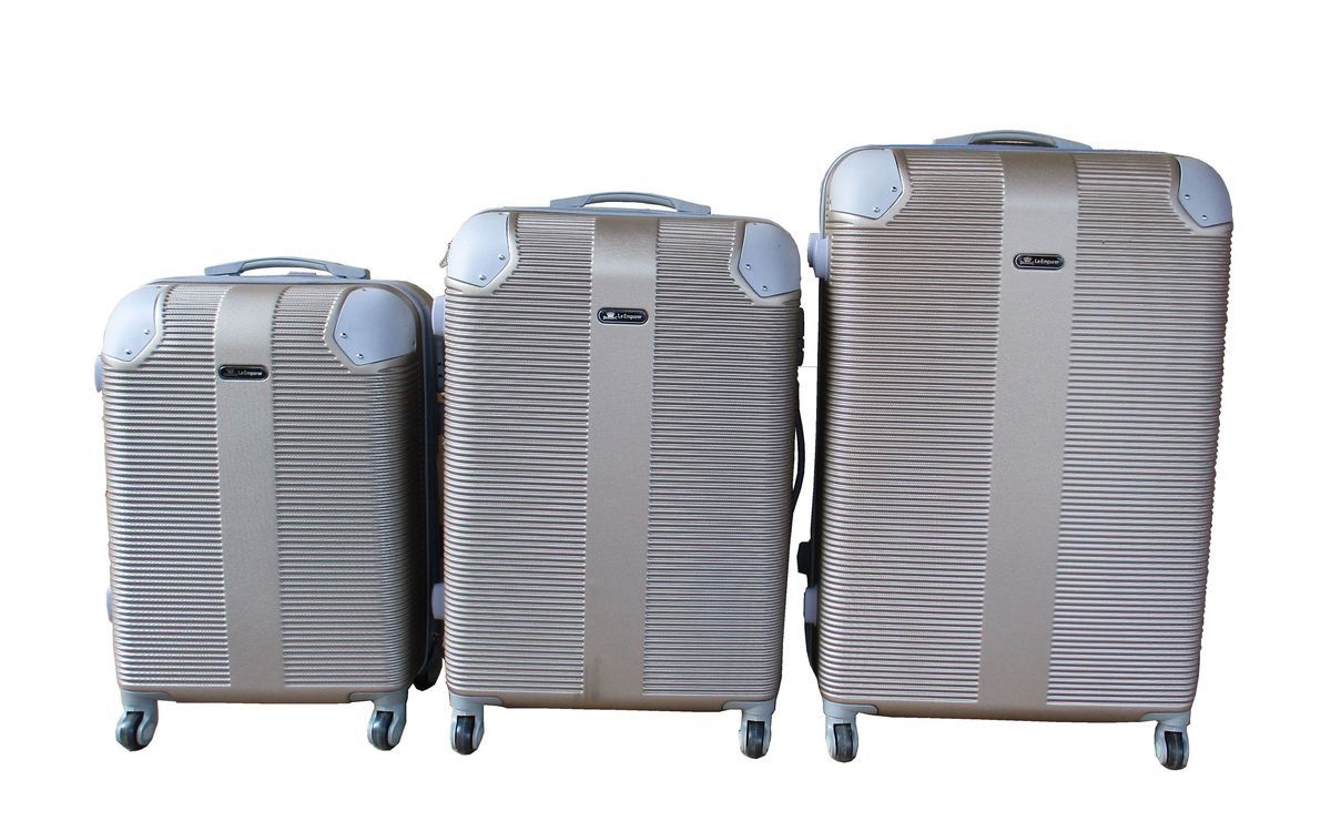 SMTE - LT Luggage 3Piece ABS Luggage SetLightweight, Durable & Stylish