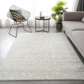 SMTE - Metallic Faux Fur Rug - White - 200 cm