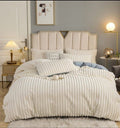 SMTE - Corduroy Comforter - Ultra-Soft - CREAM WHITE