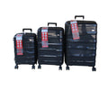 SMTE - Unbreakable Travel Luggage 3 Piece Suitcases SpinnerBlack