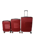 SMTE - 3Piece Hard Shell Suitcase SetRed