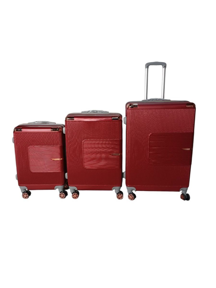SMTE - 3Piece Hard Shell Suitcase SetRed