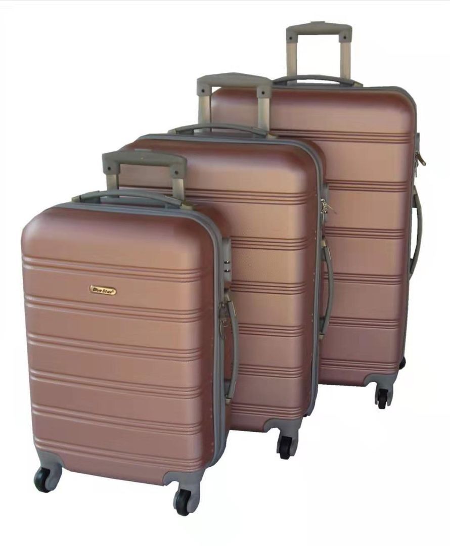 SMTE - Stylish 3Piece Luggage SetRose Gold