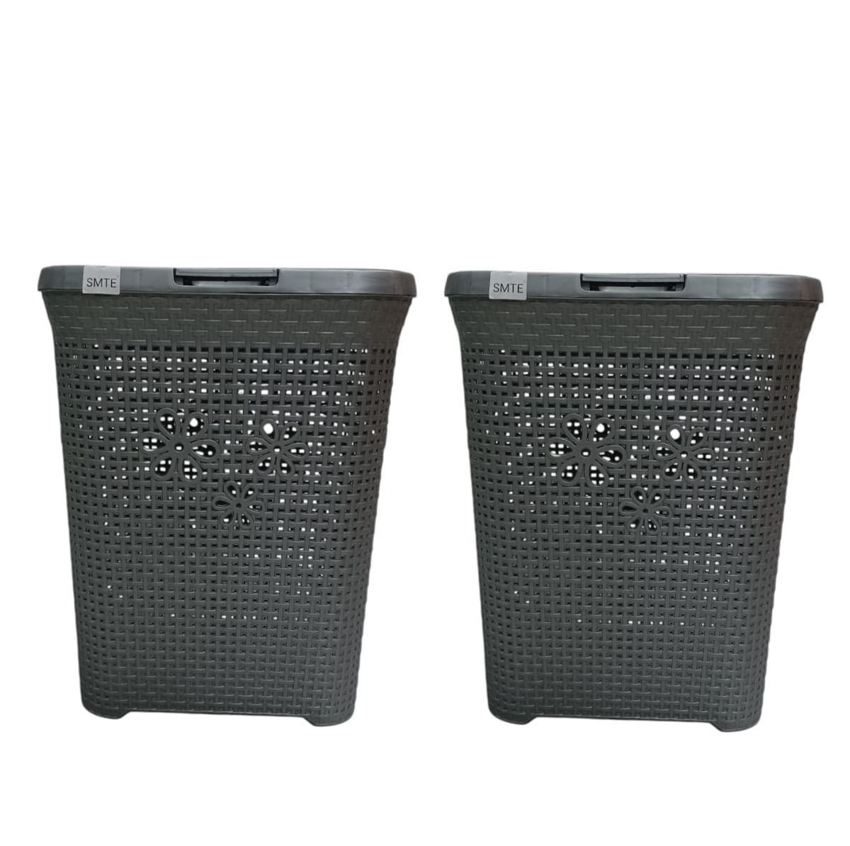 SMTE - Large Grey Daisy BasketSet of 2