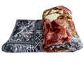 SMTE - Azaz High Quality Reversible Heavy Blanket Grey with Rose 6kg