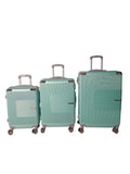 SMTE - 3Piece Hard Shell Suitcase SetGreen