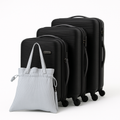 SMTE - Hard Shell Luggage Set with Spinner Wheels and ToteABS3PieceBlack