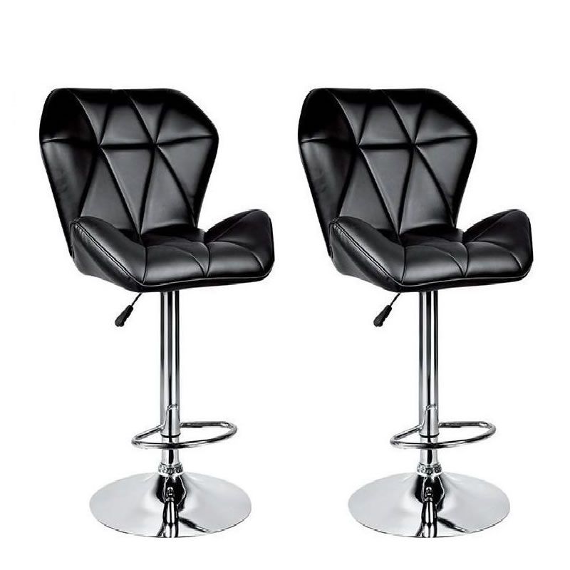 SMTE - Diamond Padded Bar Kitchen Stool Chairs - Set of 2