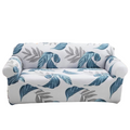SMTE - 3.2.1 Seater Couch Covers Stretch Material - Blue Leaf